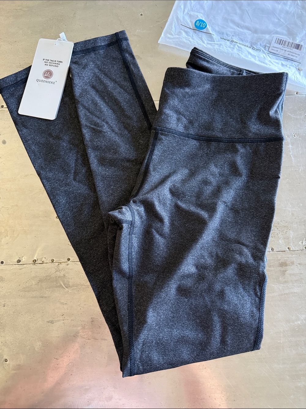 QUEENIEKE High-Waist Leggings - Charcoal Gray (0025)